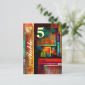 Farbige Plätze Modernes Abstraktes Kunstmuster #04 Postkarte (Stehend Vorderseite)