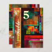 Farbige Plätze Modernes Abstraktes Kunstmuster #04 Postkarte (Vorne/Hinten)