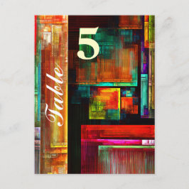 Farbige Plätze Modernes Abstraktes Kunstmuster #04 Postkarte
