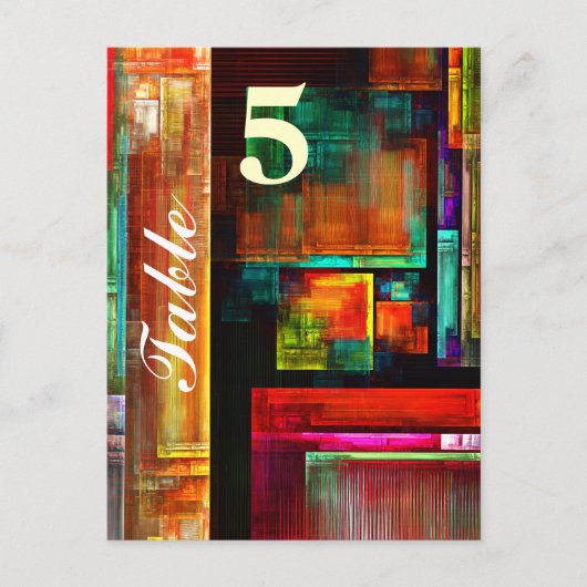 Farbige Plätze Modernes Abstraktes Kunstmuster #04 Postkarte (Vorderseite)