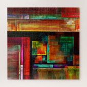 Farbige Plätze Modernes Abstraktes Kunstmuster #04 Puzzle (Horizontal)
