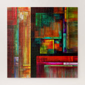 Farbige Plätze Modernes Abstraktes Kunstmuster #04 Puzzle (Vertikal)