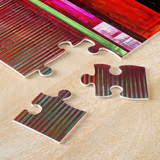 Farbige Plätze Modernes Abstraktes Kunstmuster #04 Puzzle (Seite)