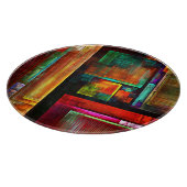 Farbige Plätze Modernes Abstraktes Kunstmuster #04 Schneidebrett (Ecke)