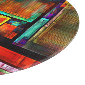 Farbige Plätze Modernes Abstraktes Kunstmuster #04 Schneidebrett (Ecke)