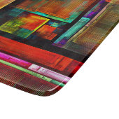 Farbige Plätze Modernes Abstraktes Kunstmuster #04 Schneidebrett (Ecke)