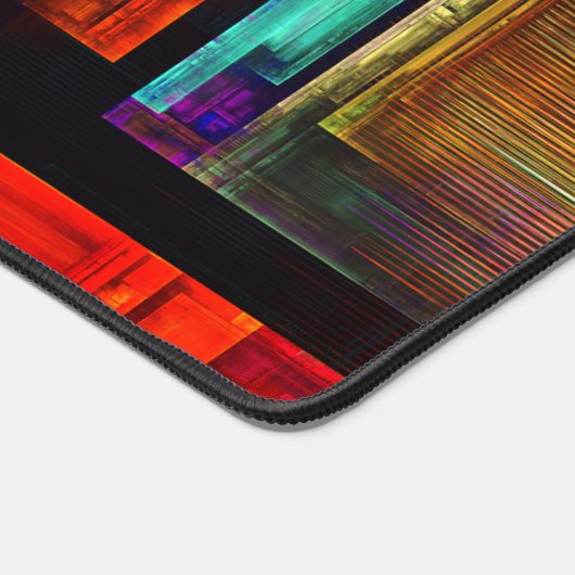 Farbige Plätze Modernes Abstraktes Kunstmuster #04 Schreibtischunterlage (Ecke)