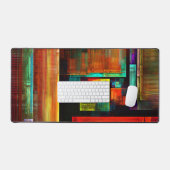Farbige Plätze Modernes Abstraktes Kunstmuster #04 Schreibtischunterlage (Tastatur & Maus)