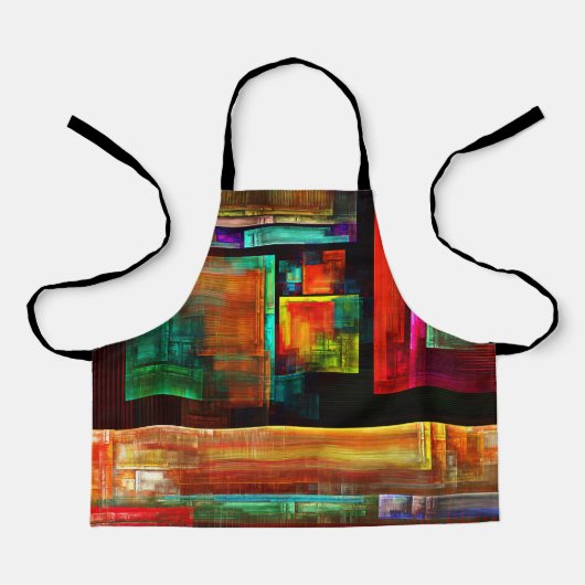 Farbige Plätze Modernes Abstraktes Kunstmuster #04 Schürze (Vorderseite)