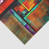 Farbige Plätze Modernes Abstraktes Kunstmuster #04 Seidenpapier (Ausschnitt)