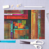 Farbige Plätze Modernes Abstraktes Kunstmuster #04 Seidenpapier (Handwerk)