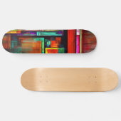 Farbige Plätze Modernes Abstraktes Kunstmuster #04 Skateboard (Horizontal)
