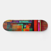 Farbige Plätze Modernes Abstraktes Kunstmuster #04 Skateboard (Horizontal)
