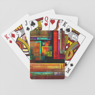 Farbige Plätze Modernes Abstraktes Kunstmuster #04 Spielkarten