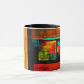 Farbige Plätze Modernes Abstraktes Kunstmuster #04 Tasse (Zentrum)