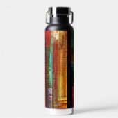 Farbige Plätze Modernes Abstraktes Kunstmuster #04 Trinkflasche (Vorne)