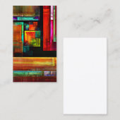 Farbige Plätze Modernes Abstraktes Kunstmuster #04 Visitenkarte (Vorne/Hinten)