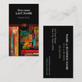 Farbige Plätze Modernes Abstraktes Kunstmuster #04 Visitenkarte (Vorne/Hinten)