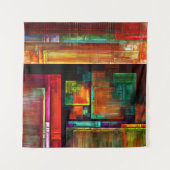 Farbige Plätze Modernes Abstraktes Kunstmuster #04 Wandteppich (Vorderseite (Horizontal))