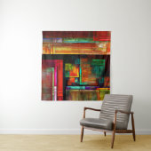 Farbige Plätze Modernes Abstraktes Kunstmuster #04 Wandteppich (Beispiel (Horizontal))