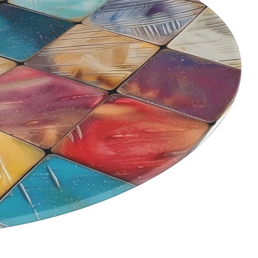 Farbige Plätze Schneidebrett (Ecke)