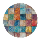 Farbige Plätze Schneidebrett (Vorderseite)