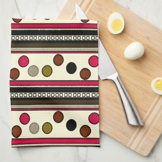 farbige Pokadot-Kreise Küchentücher (Viertel Falte)