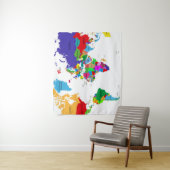 Farbige politische Weltkarte Wandteppich (Beispiel)