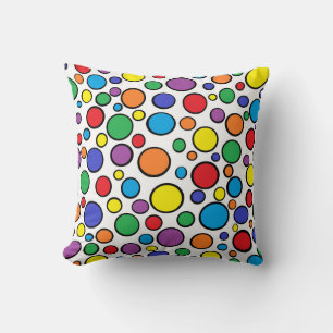 Farbige Polka Dots Kissen