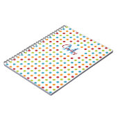 Farbige Polka Dots Personalisiert Notizblock (Linke Seite)