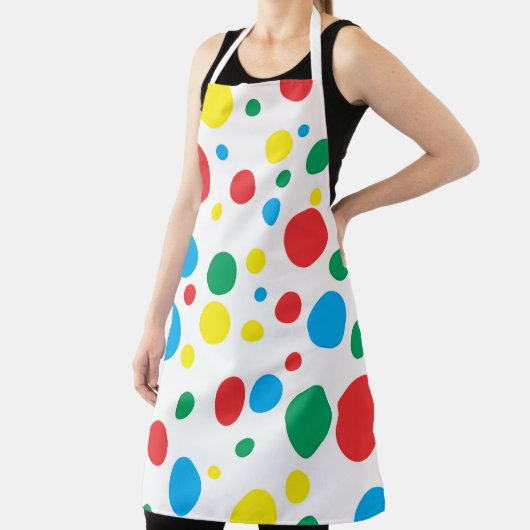 Farbige Polka Dots Schürze; Größe auswählen Schürze (InSitu)