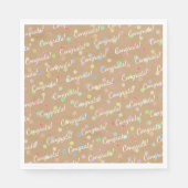 Farbige Polka-Punkte auf Imitate Kraft Papier Hint Serviette (Vorderseite)