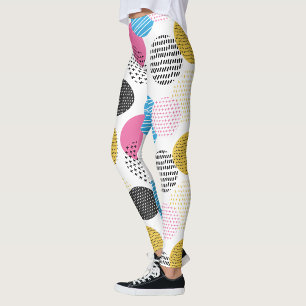 Farbige Polka-Punkte Leggings