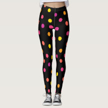 Farbige Polka-Punkte Leggings