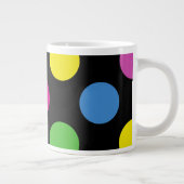 Farbige Polka-Punkte, Polka-Dot-Muster, gepunktet Jumbo-Tasse (Rechts)