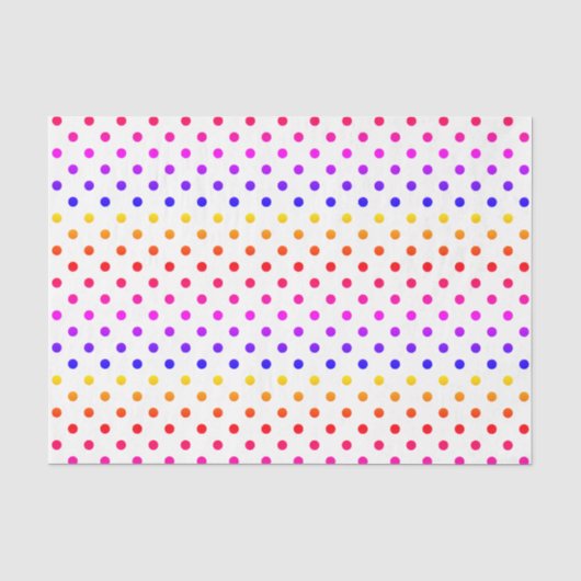 Farbige Polka-Punkte Seidenpapier (Vorderseite)