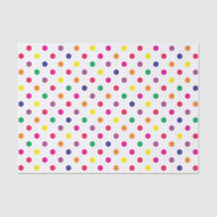 Farbige Polka-Punkte Seidenpapier