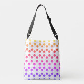 Farbige Polka-Punkte Tote-Tasche Tragetaschen Mit Langen Trägern (Rückseite)