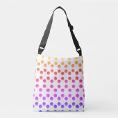 Farbige Polka-Punkte Tote-Tasche Tragetaschen Mit Langen Trägern (Vorderseite)