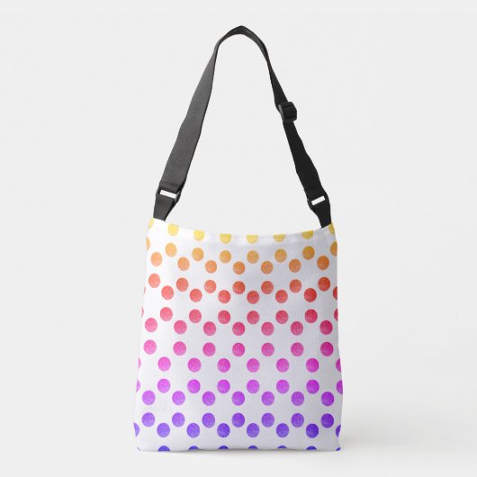 Farbige Polka-Punkte Tote-Tasche Tragetaschen Mit Langen Trägern (Vorderseite)