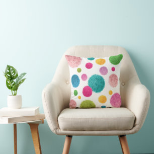 Farbige Pom-Pom-Mädchen-Name Kissen