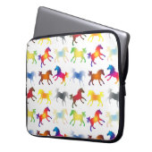 Farbige Ponys Laptopschutzhülle (Vorderseite Links)