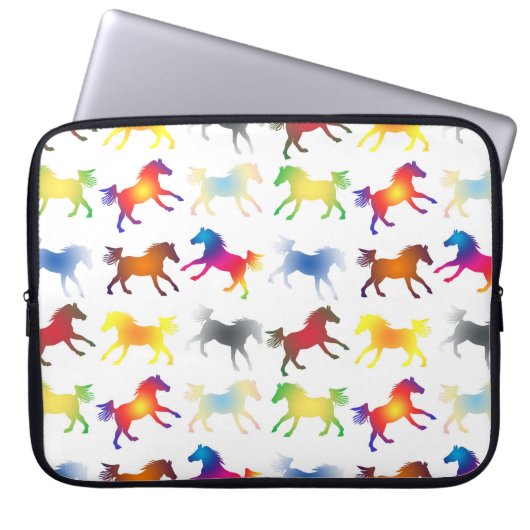 Farbige Ponys Laptopschutzhülle (Vorderseite)
