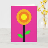 Farbige Pop-Art-Blumenkarte Karte (Gelbe Blume)