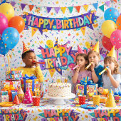 Farbige Pop-Art Frohe Geburtstag Geschenkpapier