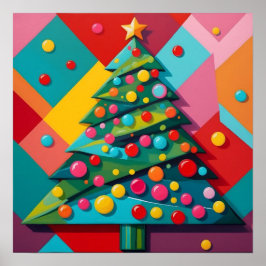 Farbige Pop-Art-Geometrie-Design eines Chris Poster