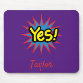 Farbige Pop Art yes Mousepad (Vorne)