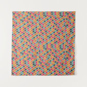 Farbige Pop-Geometrie-Design – Moderner abstrakter Wandteppich (Vorderseite)