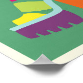 Farbige Pop Kunst feminine Schuhe Set Poster (Ecke)