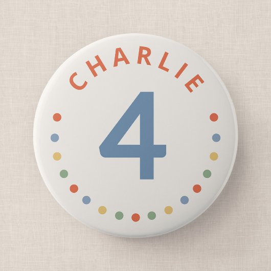 Farbige Pop-Party-Großgeburtstags-Altersabzeichen Button